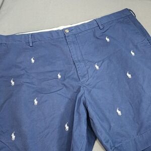 Polo Ralph Lauren Shorts Navy Blue Embroidered Pony Stretch Classic Fit Mens 46
